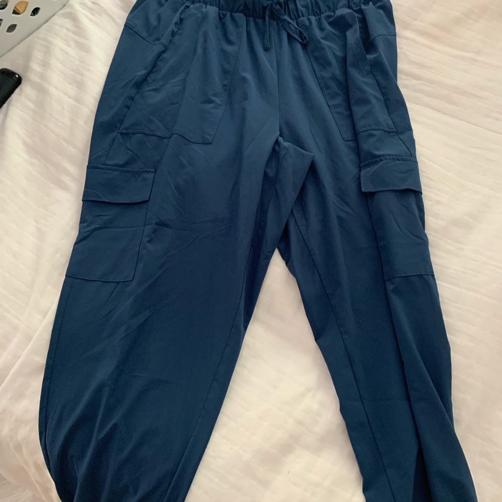 Blue Cargo Joggers